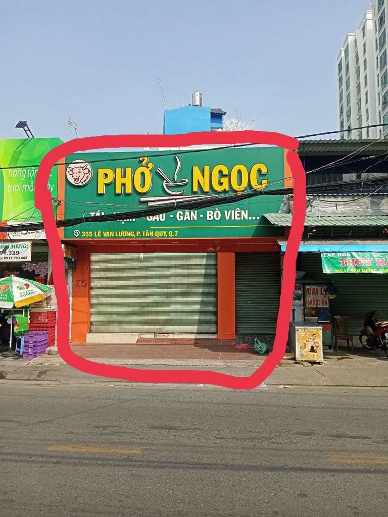 Cho Thuê Măt Bằng 355 Lê Văn Lương , Tân Quy , Quận 7 ,  55tr
