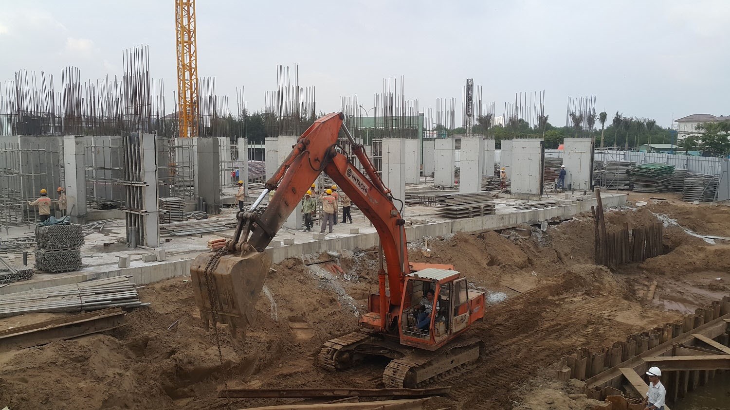 Các Block Ehome S Mizuki thi công xong phần sàn tầng 1 và đang thi công phần kết cấu tầng trệt. Ảnh: Nam Long HCM Các Block Ehome S Mizuki thi công xong phần sàn tầng 1 và đang thi công phần kết cấu tầng trệt. Ảnh: Nam Long HCM