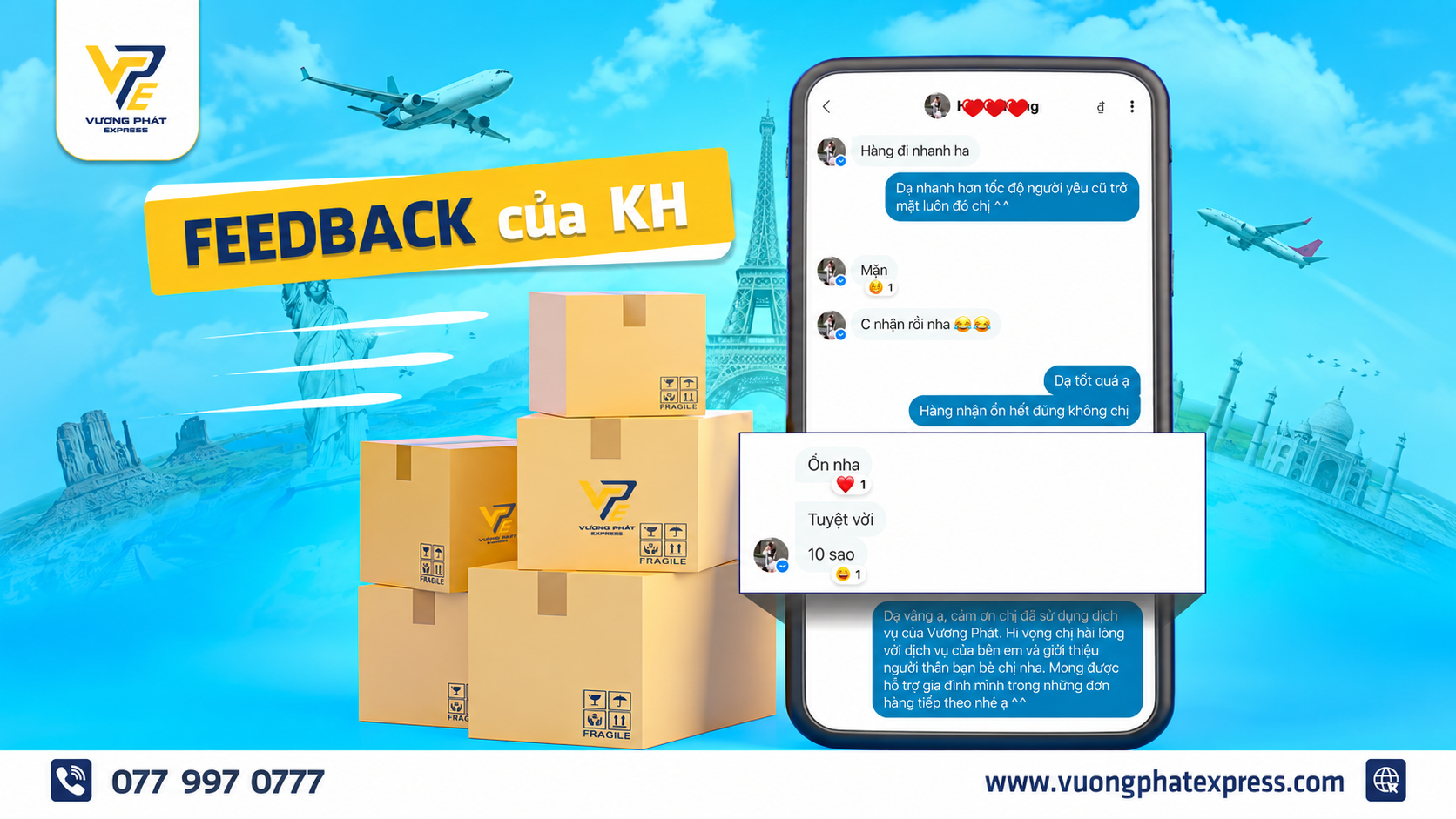 Tại sao nên gửi hàng quốc tế tại Vương Phát Express