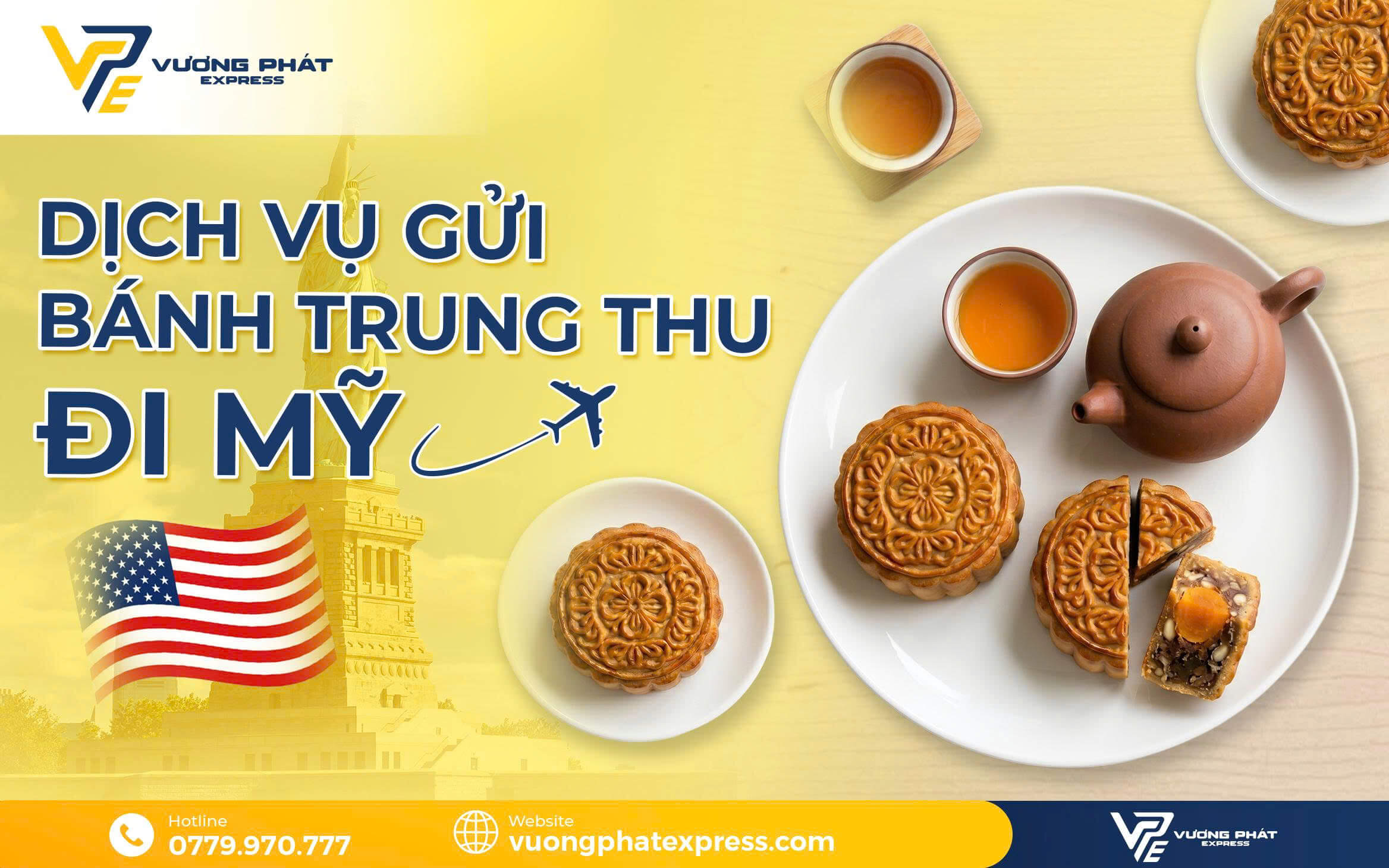 Dịch vụ gửi bánh Trung Thu đi Mỹ - Vương Phát Express