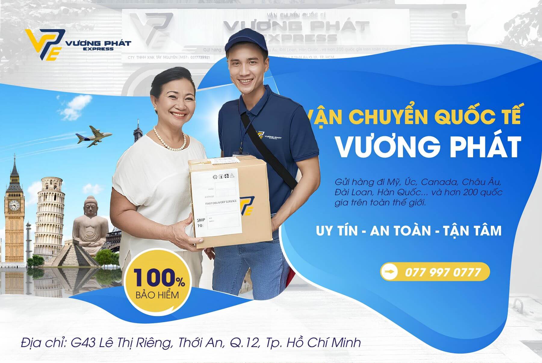 Gửi hàng đi Mỹ tại Vương Phát